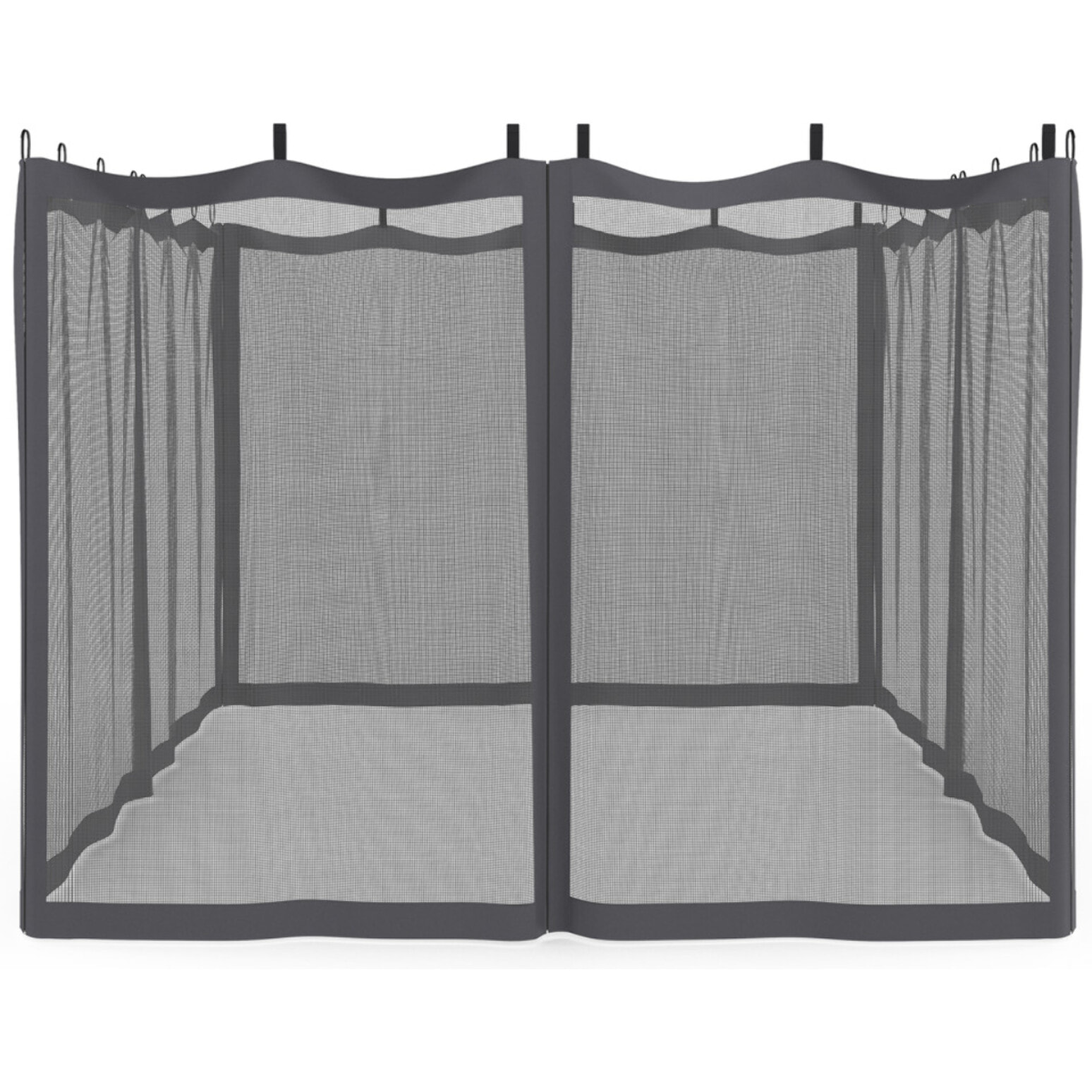 Moustiquaires pour pergola Marina 3x4m avec crochets de fixation - lot de 4