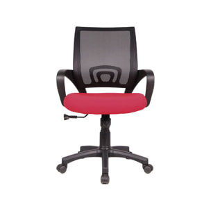 Fauteuil de bureau à roulettes "Dana" - Noir/Rouge