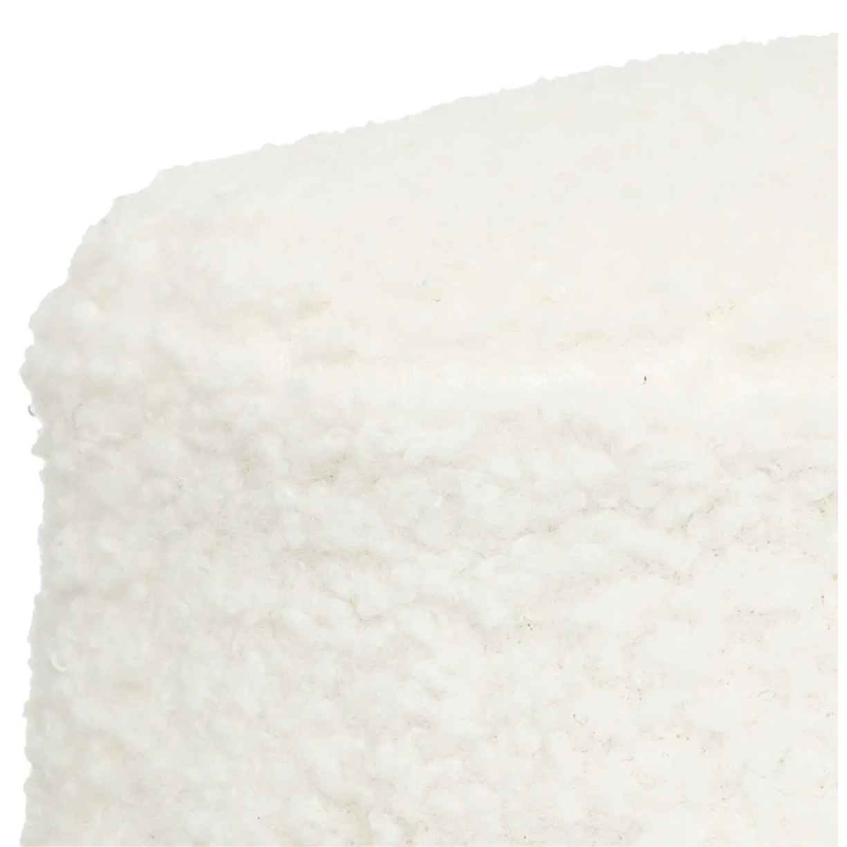 Tabouret d'appoint Inuit dreams bouclette blanche