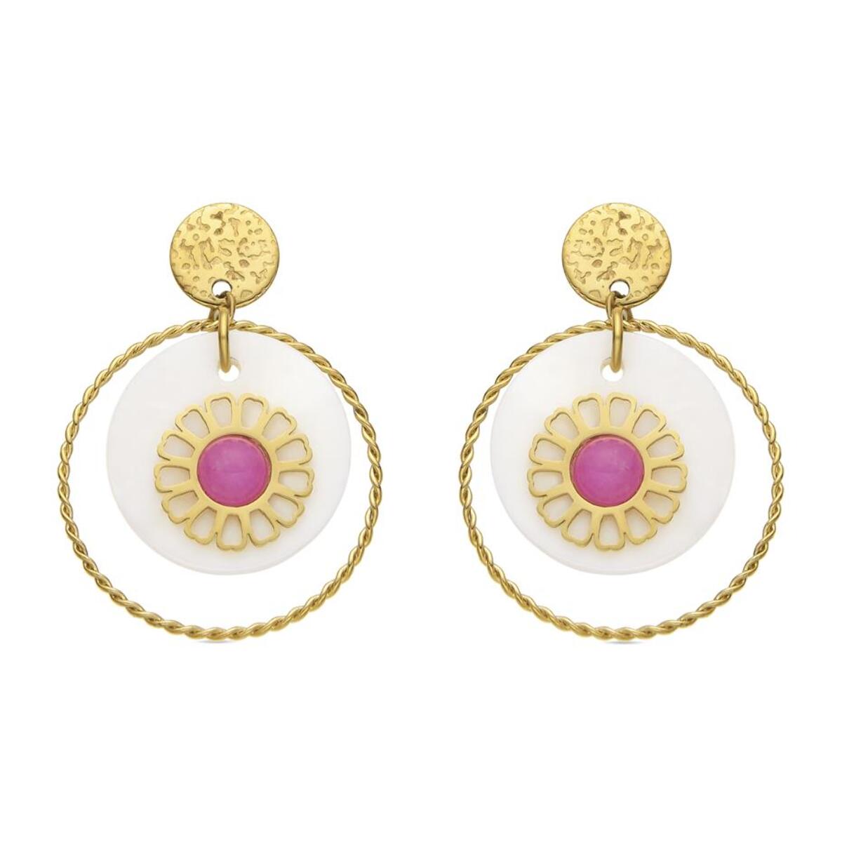 Pendientes acabado oro 18k