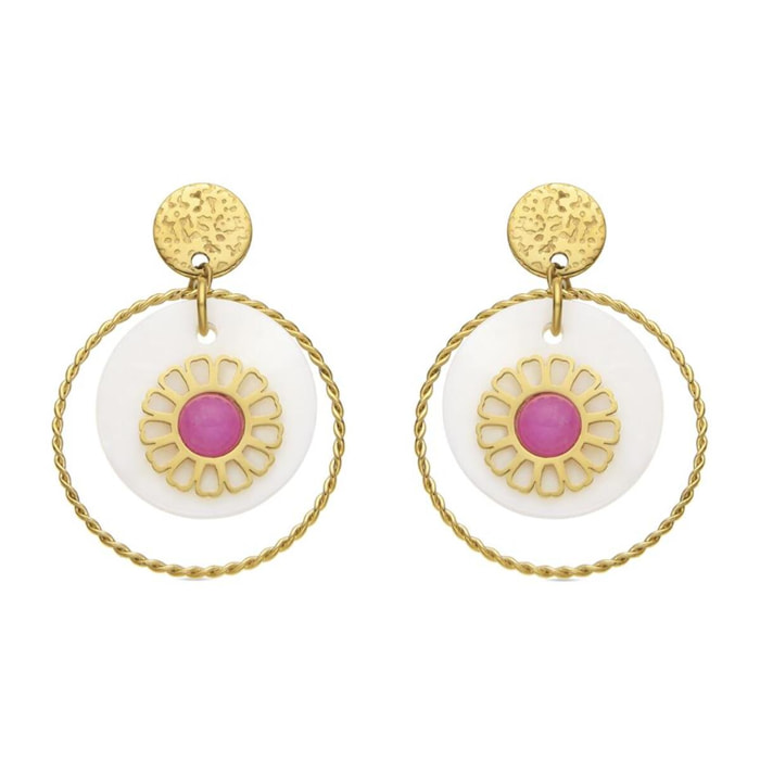 Pendientes acabado oro 18k