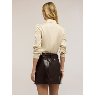 Motivi - Camisa de satén de viscosa - Beige