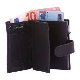 Portafoglio  da uomo In Vera pelle Made in Italy 7,5x10x2,5 cm