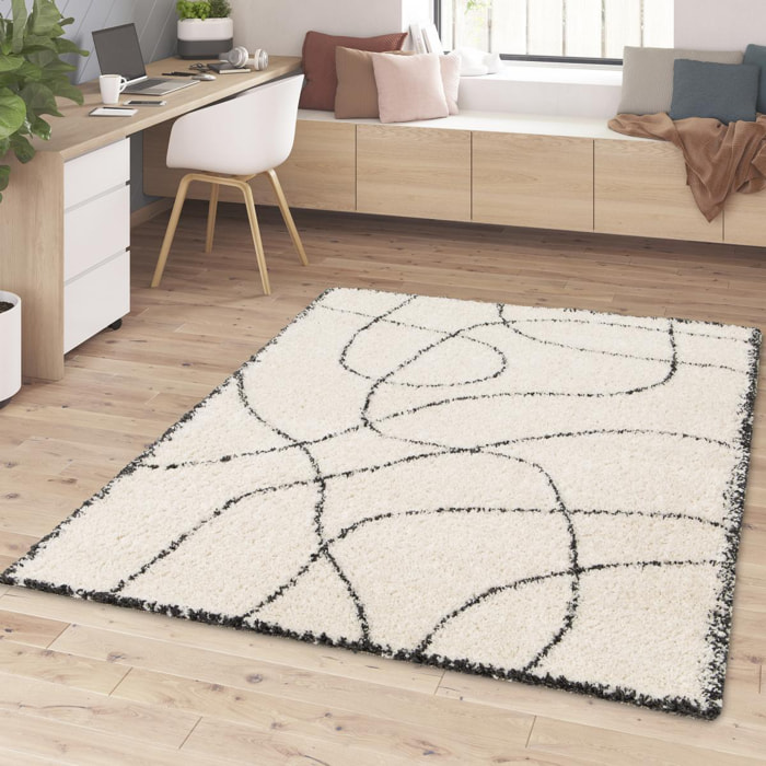 Tapis shaggy tissé motif berbère VAJI