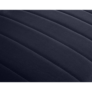 Nova - canapé modulable d'angle droit - 5 places - en velours - Bleu marine