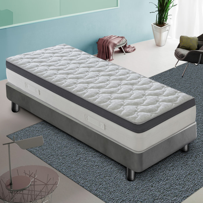 Materasso 70x190 800 molle insacchettate e Memory Foam - Alto 28 cm - 7 cm Memory Foam - 9 Zone di Comfort