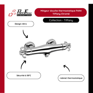 Mitigeur douche thermostatique PAINI Tiffany Chromé
