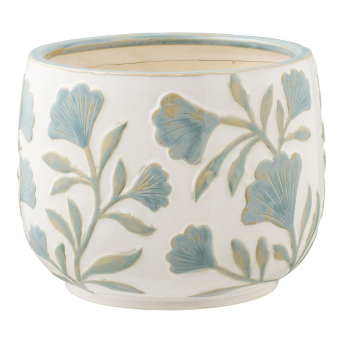 Cachepot in ceramica bianco mix Vikasa Home ø22,5x17,5 cm
