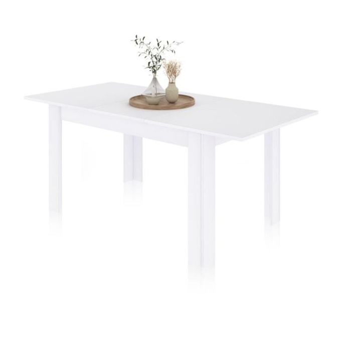 Mesa de comedor extensible Danna 123 Blanco Artik (Blanco Mate)