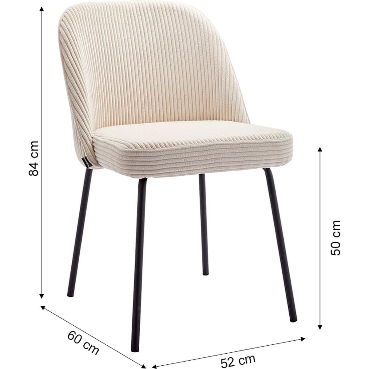 Lot de 2 chaises en velours côtelé - OLDEN