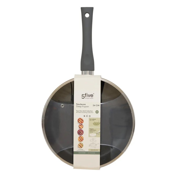 Sauteuse Neo D24cm aluminium gris