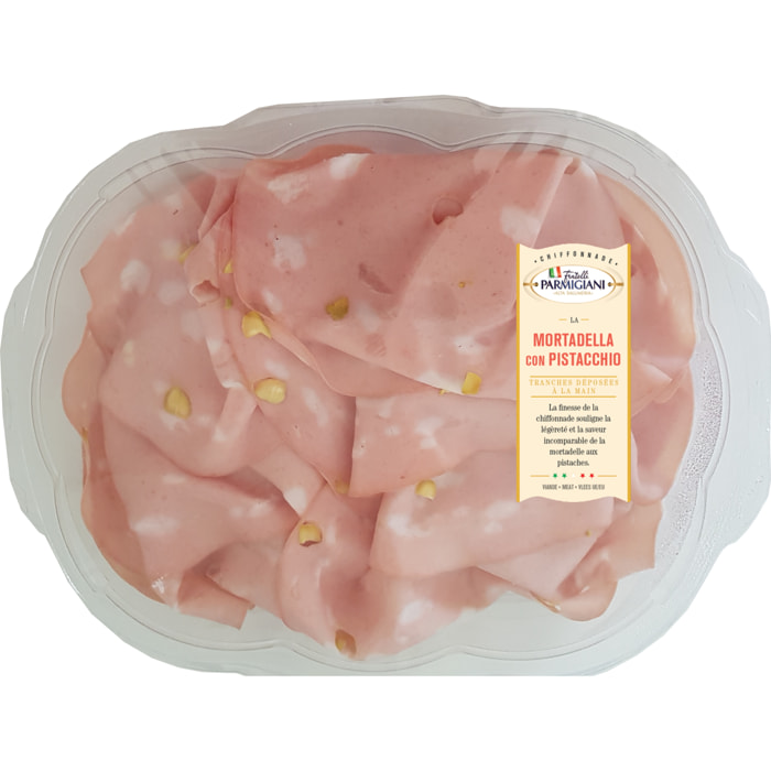 2 x Mortadelle de Bologne IGP aux pistaches en chiffonnade - 2x100g - Italie