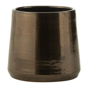 J-Line cache-pot Rond Brillant - céramique - or - small - Ø 18 cm