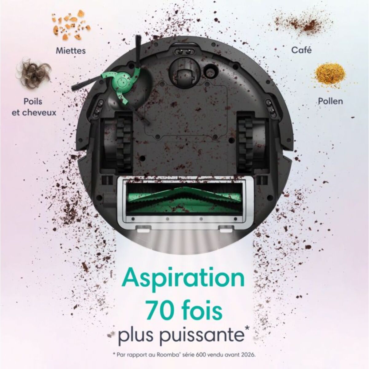 Robot Aspirateur Laveur IROBOT Roomba Mini Noir F155040