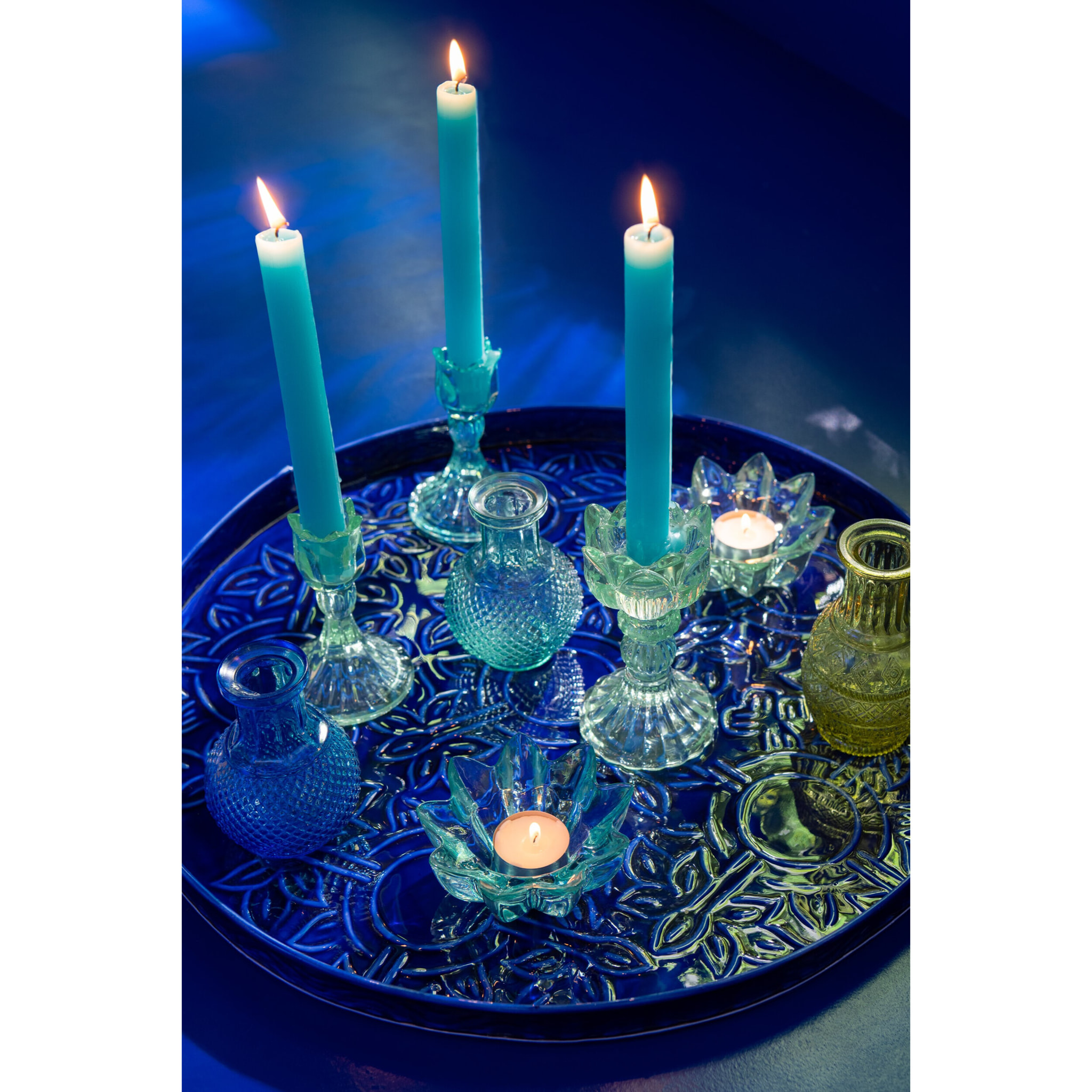 J-Line vase Calebasse Tarifa - verre - mix - 3 pièces