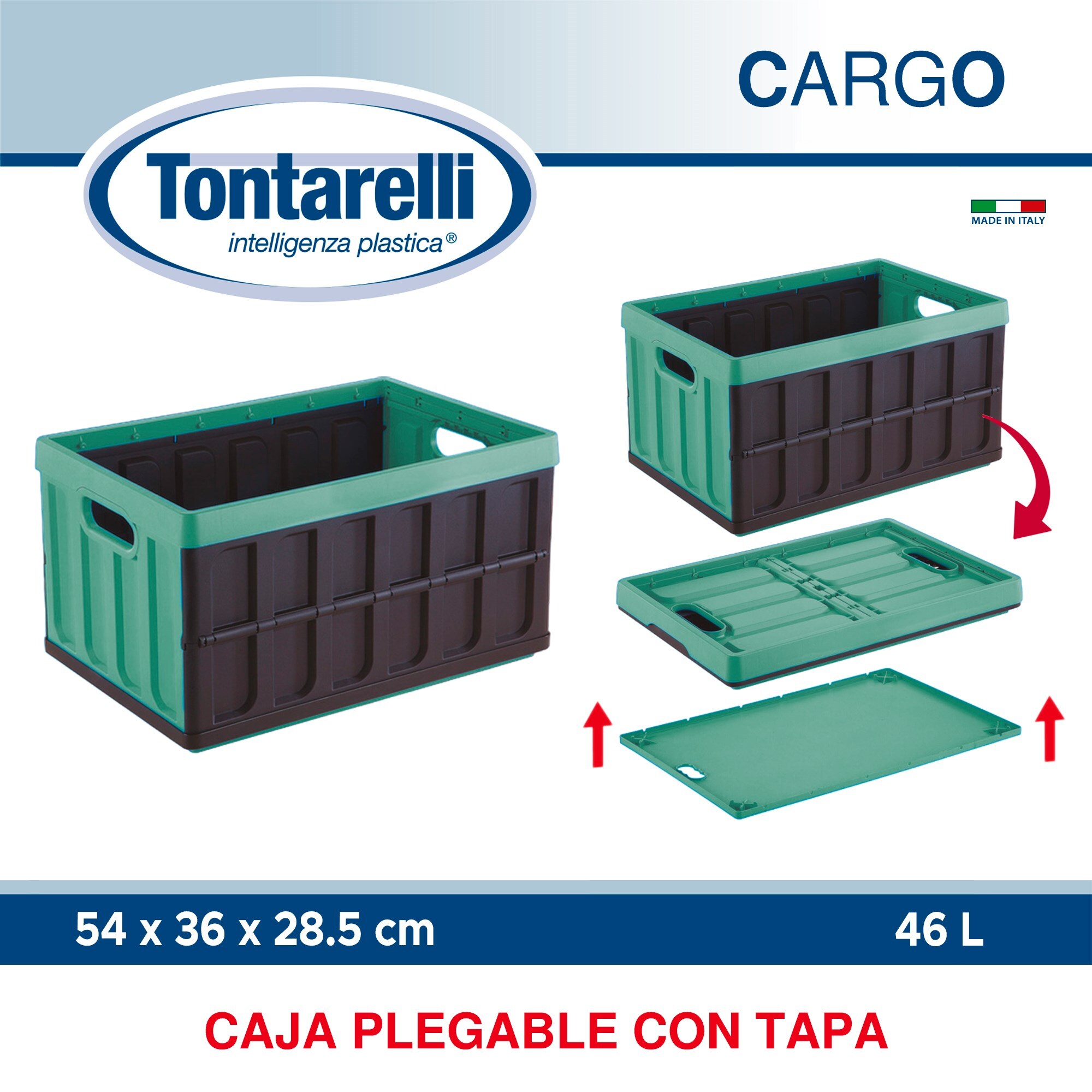 Caja multiusos verde y negro