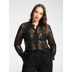 Elena Mirò - Camisa de encaje - Negro