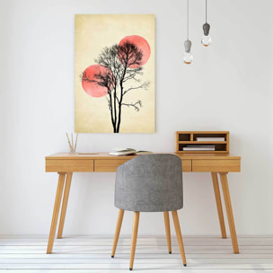 Tableau abstrait Lune et soleil d'hiver Tableau alu Dibond