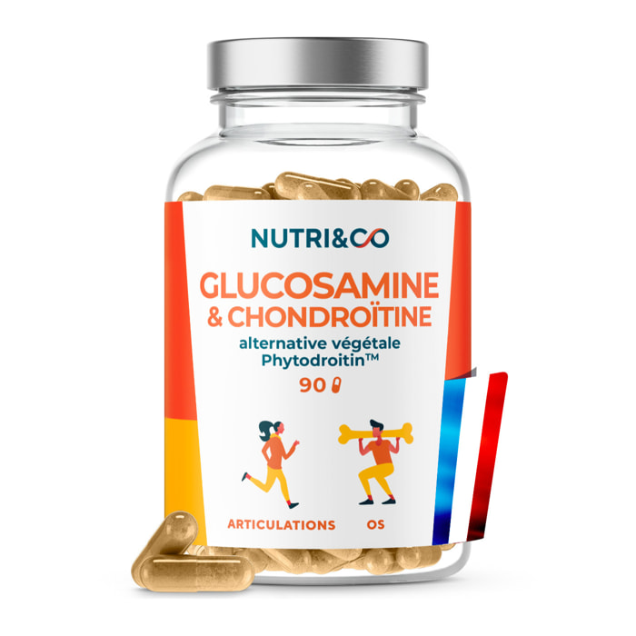 Nutri&Co Glucosamine Chondroïtine - Articulations & Os - 90 gélules Vegan