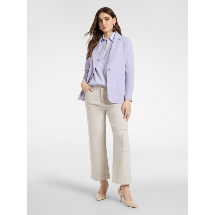 Elena Mirò - Pantalones cargo en bull stretch - Beige