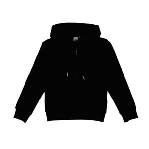 Sudadera con capucha y cremallera para niña brillante