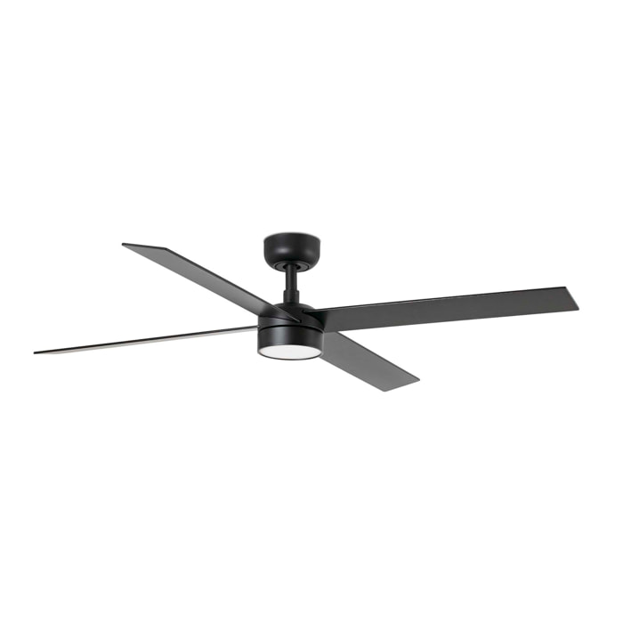 RUDDER L 4 Ventilatore a soffitto nero/noce