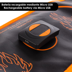 Cintura stimolatore elettrico per vita e addome EMS Smart Fitness. Batteria ricaricabile. 15 intensità, 6 modalità. Promuove la circolazione sanguigna.