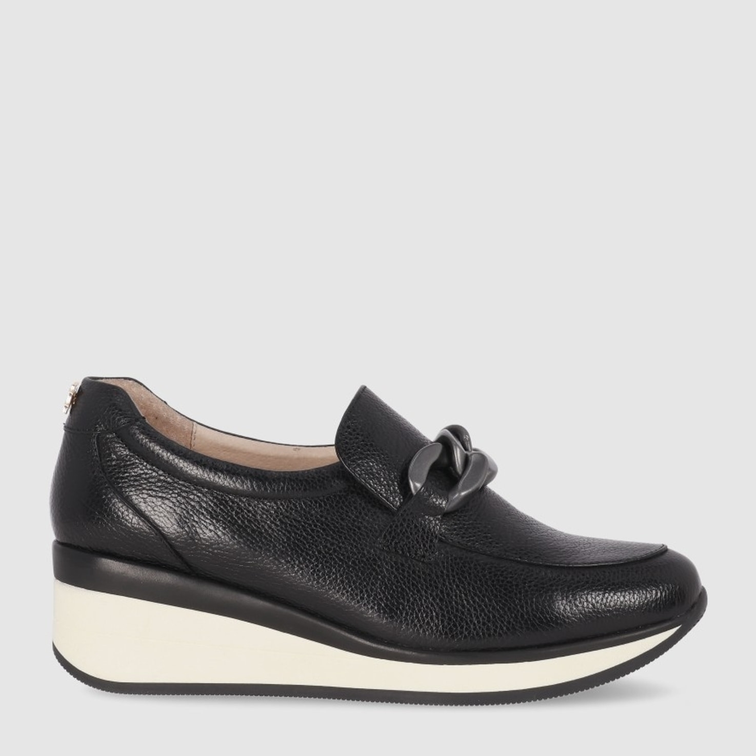 Zapatos de Piel - Negro - Tacón: 4 cm