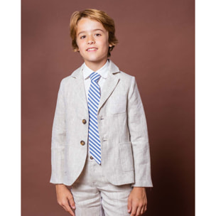 CORBATA RAYAS ANCHAS AZUL Y BLANCO