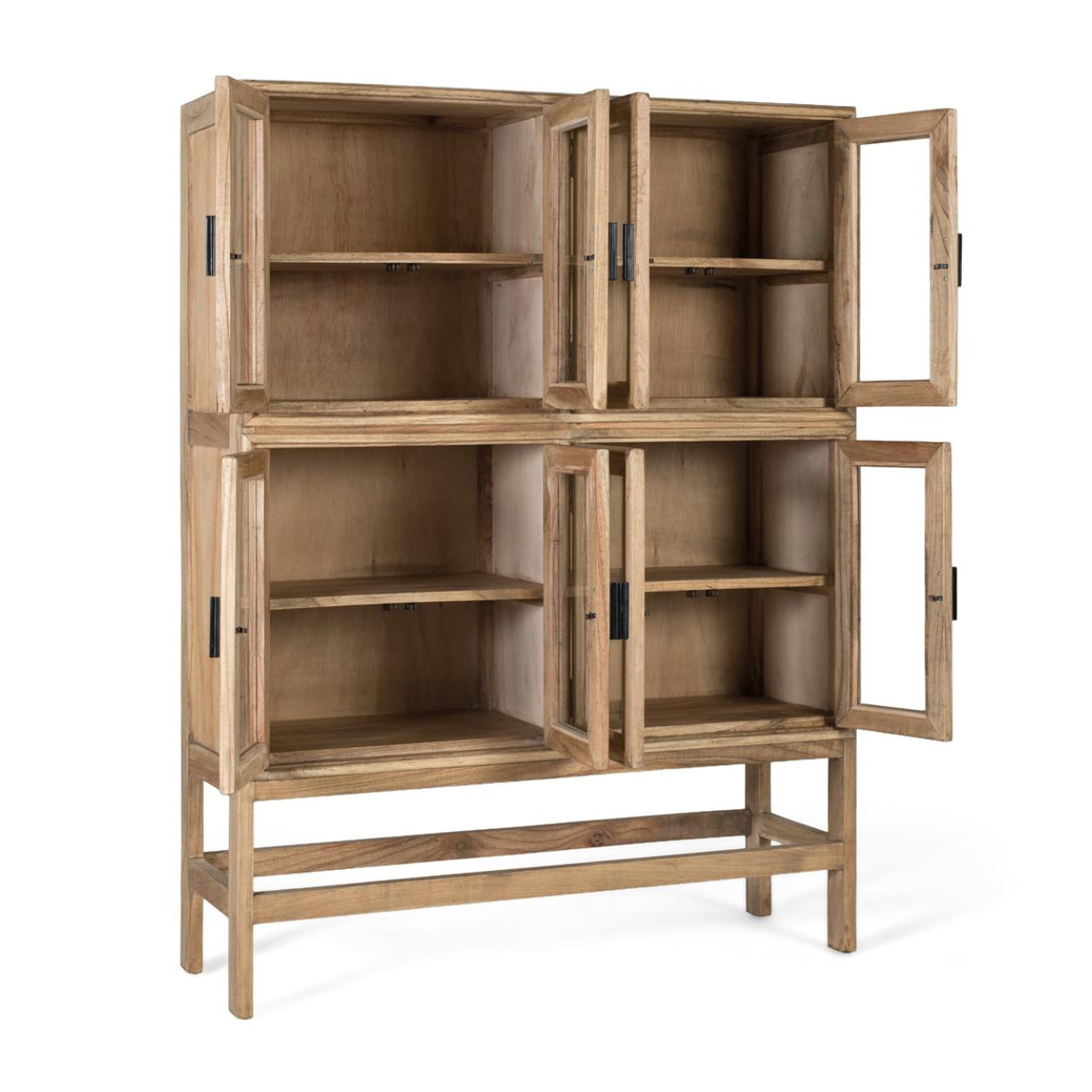 Vitrina de Madera de Mindi 120 Cm Estilo Contemporáneo - Escandinavo