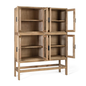 Vitrina de Madera de Mindi 120 Cm Estilo Contemporáneo - Escandinavo