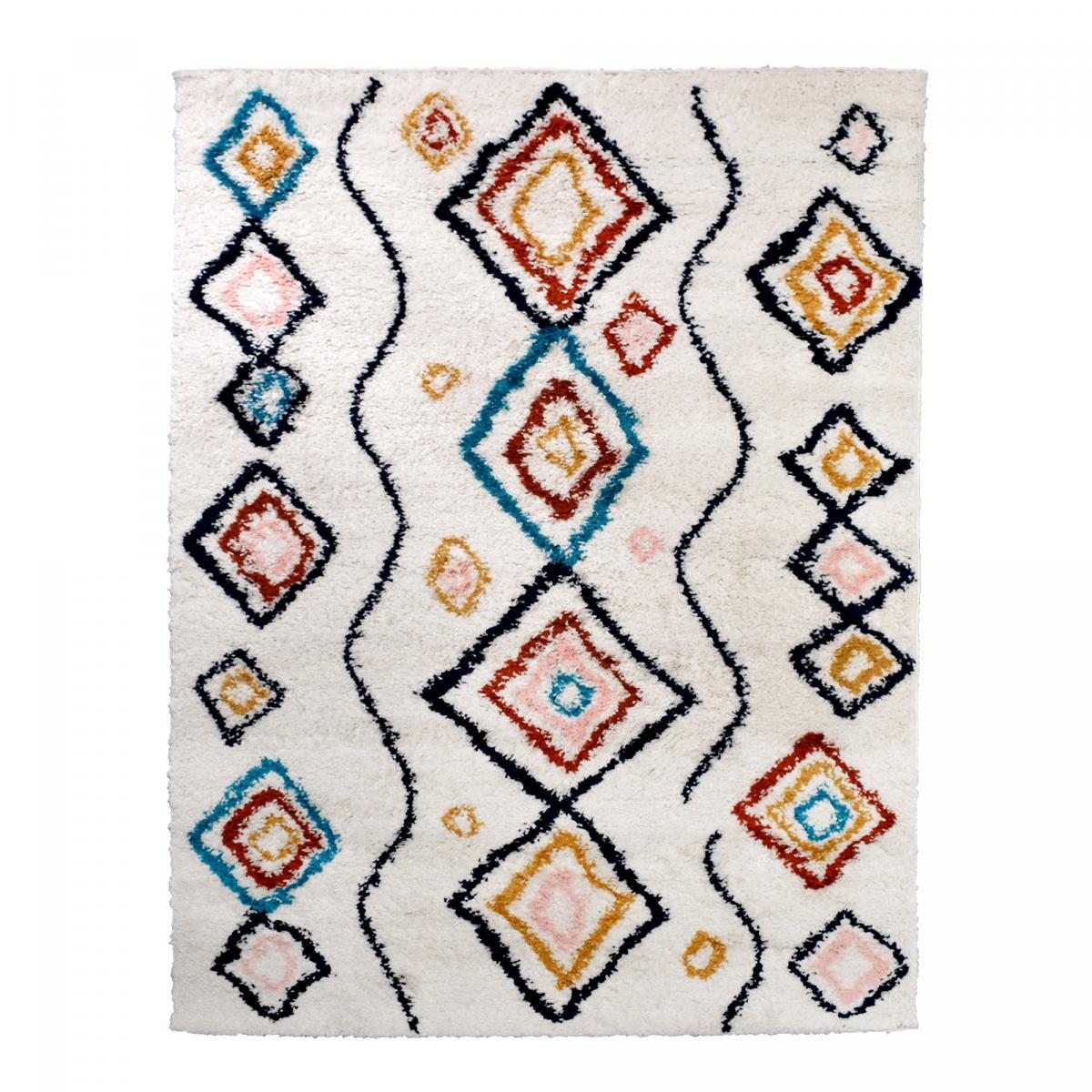 Tapis berbère tissé motifs ethno-chic TEPU