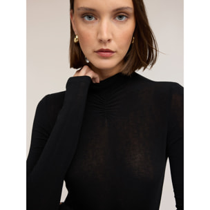 Motivi - T-shirt dolcevita misto cashmere - Nero