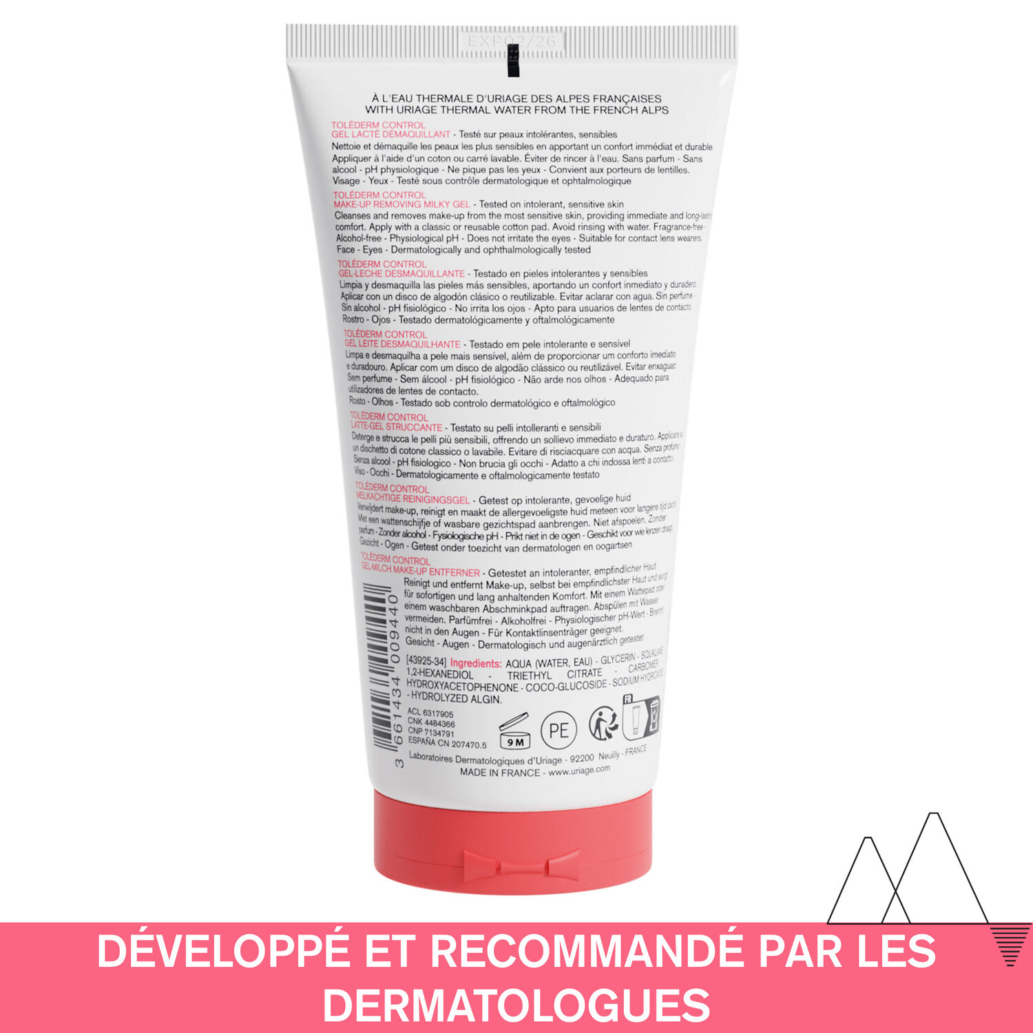 Toléderm Control - Gel Lacté Démaquillant 150 ml