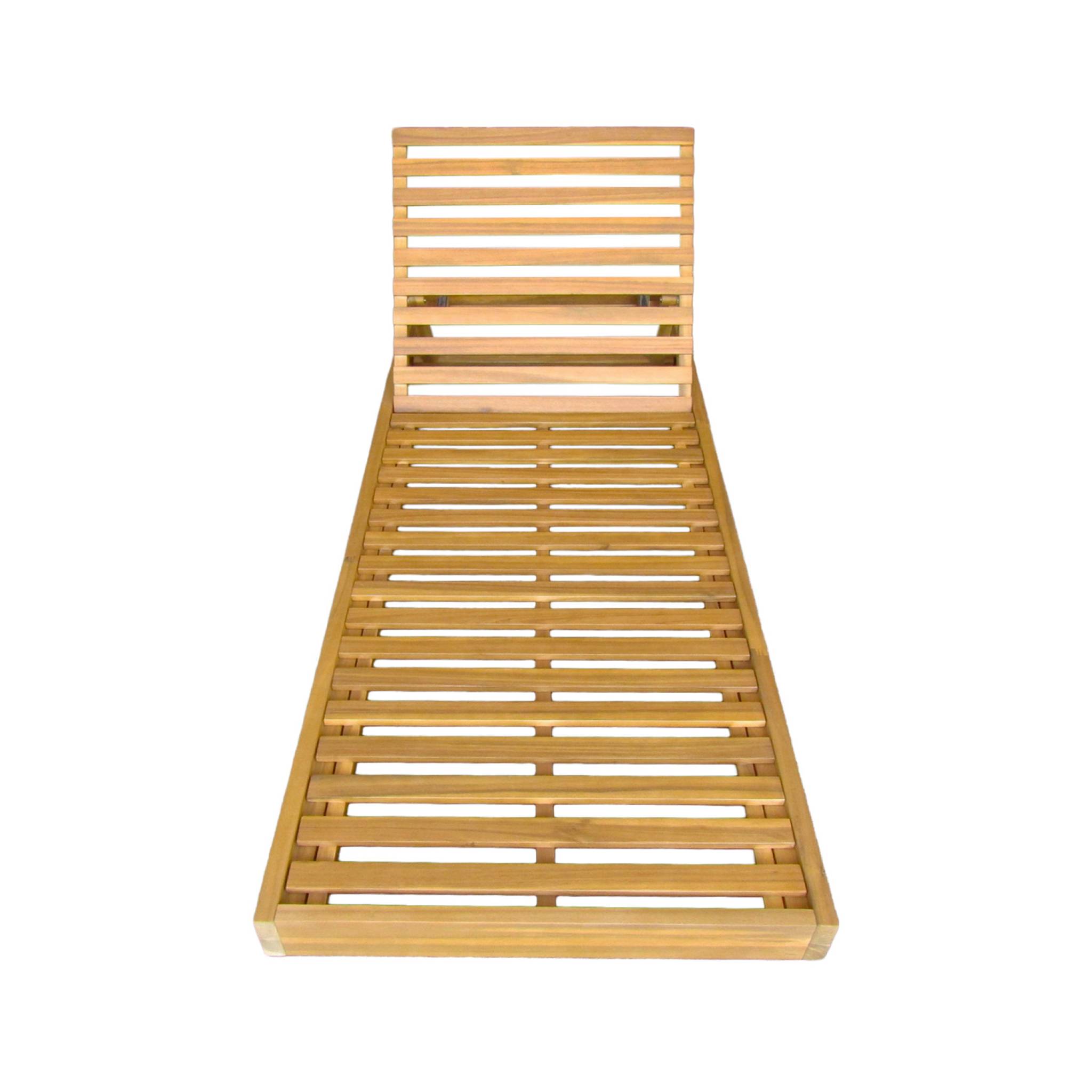 Bain de soleil bois d'acacia multi positions avec roulettes DORINA