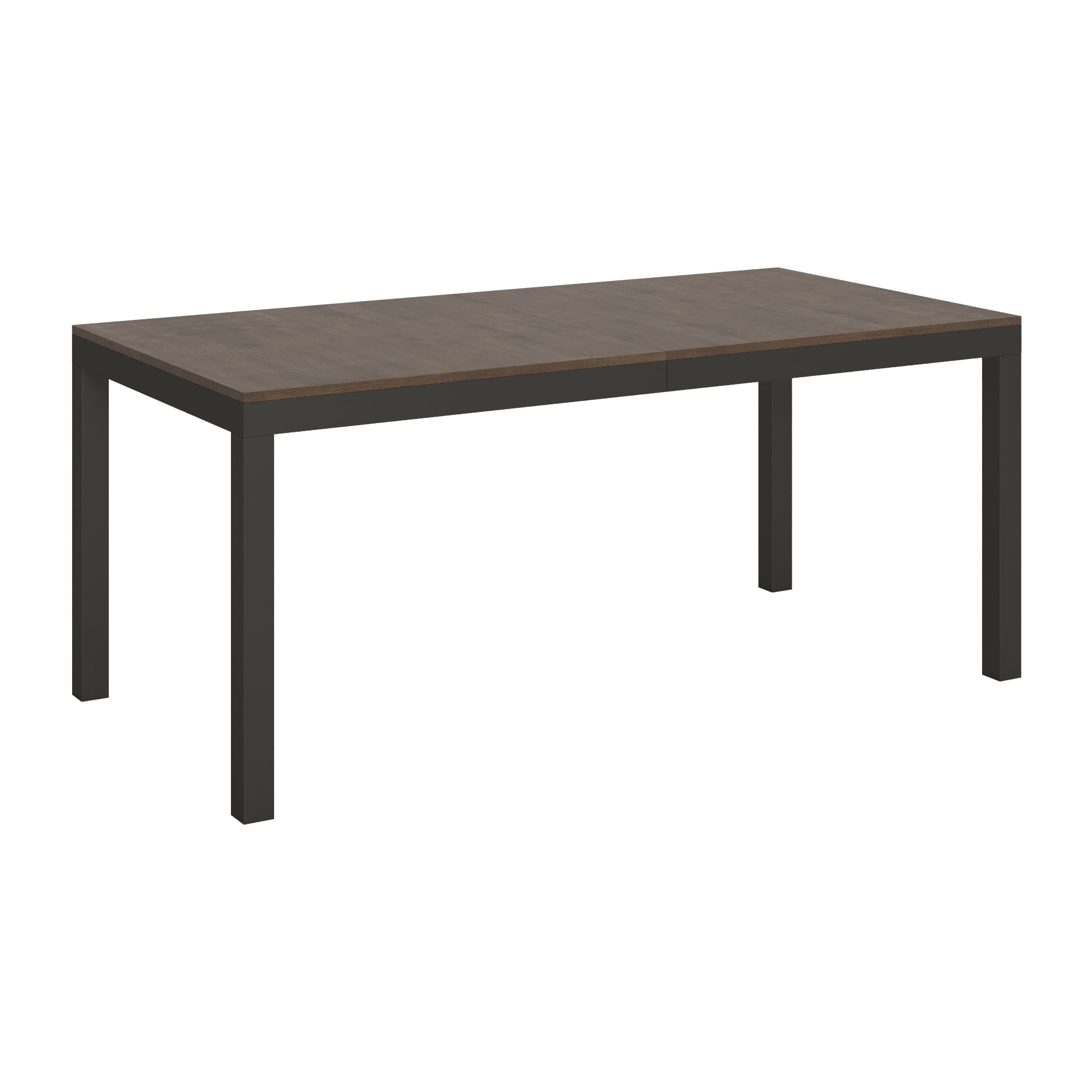 Table extensible 90x180/284 cm Everyday Evolution Noyer cadre Anthracite