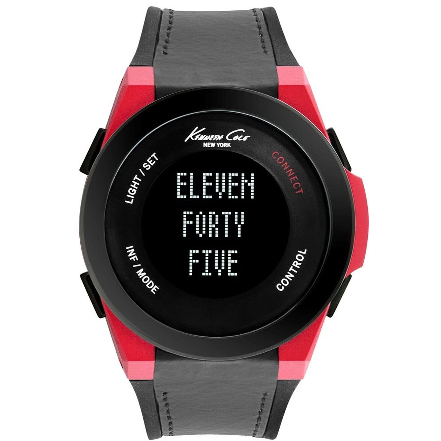 Reloj Kenneth Cole 10022807 Hombre Digital Cuarzo con Correa de Silicona y piel