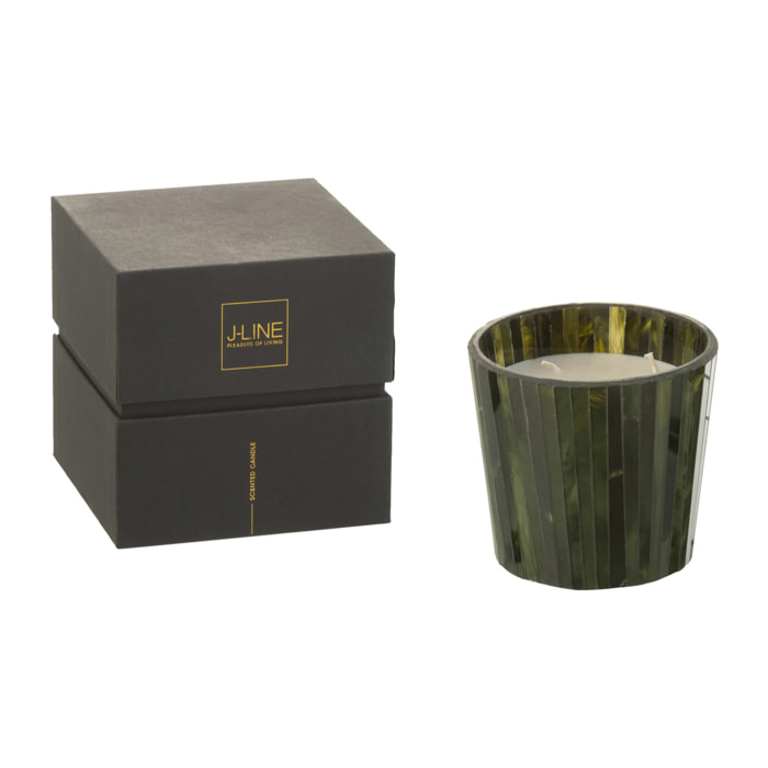 J-Line bougie parfumée Noa - Herbal Serenity - verre - vert - small - 35H