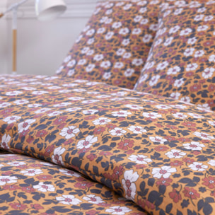 Parure housse de couette imprimé 100% gaze de coton - verone