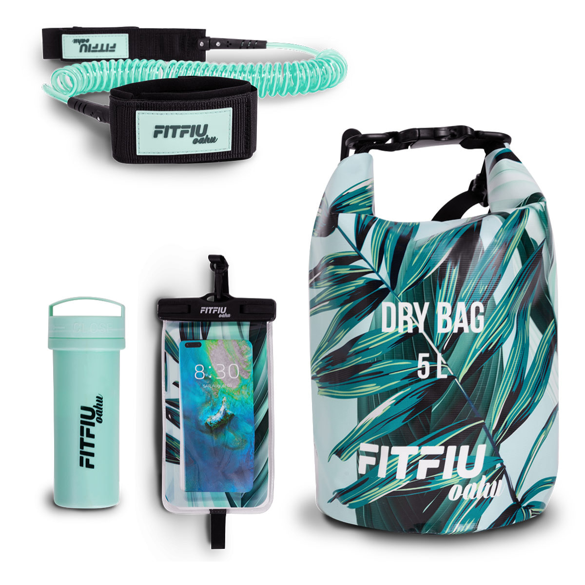 Tabla paddle surf hinchable FITFIU con accesorios y diseño tropical