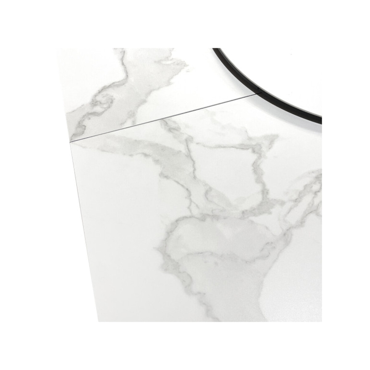 Table extensible 140 à 174 cm blanc plateau de service tournant - TETRIS