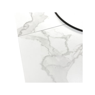 Table extensible 140 à 174 cm blanc plateau de service tournant - TETRIS