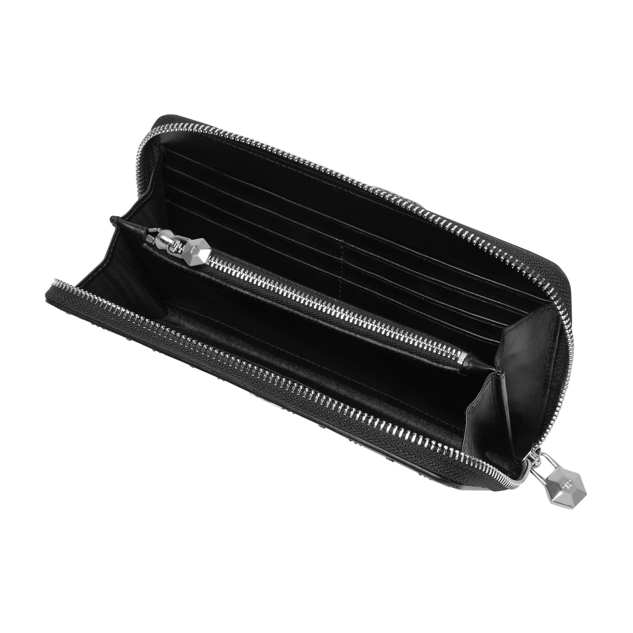 PHILIPP PLEIN Cartera con cremallera central MONOGRAM