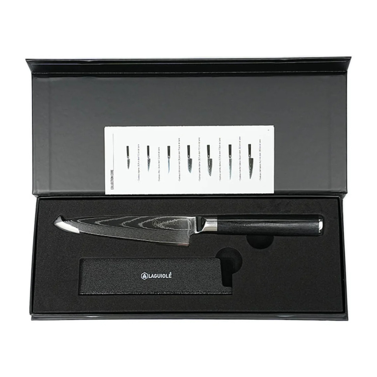 Couteau d'office Damas 24 cm avec étui