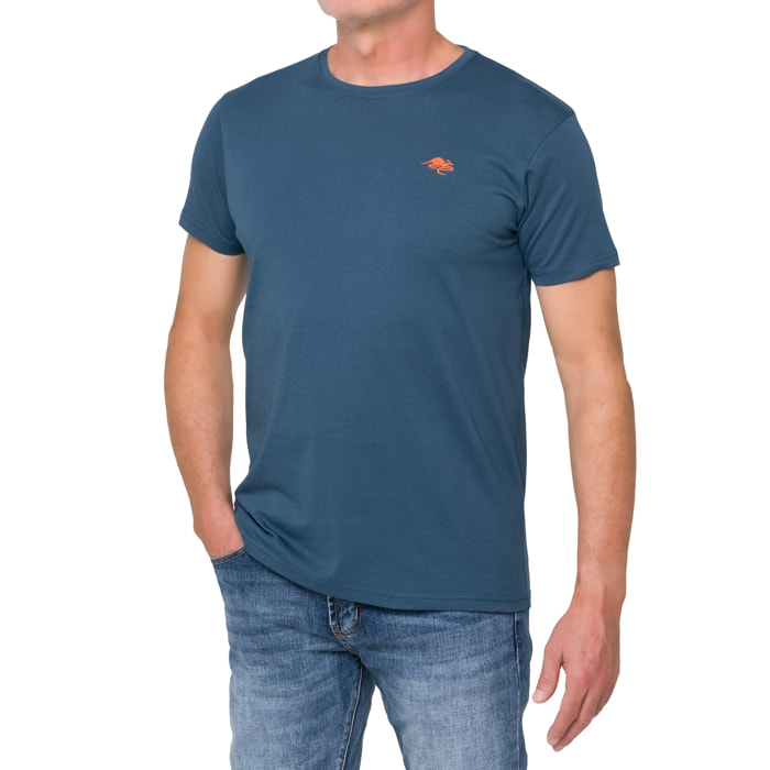 T-shirt in cotone 180 gr Hot Buttered Mistral blu indigo