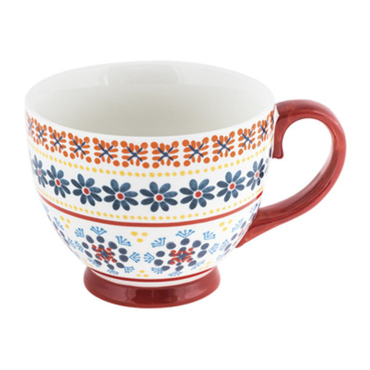 Set 2 tazze jumbo da colazione Gardeny in new bone china