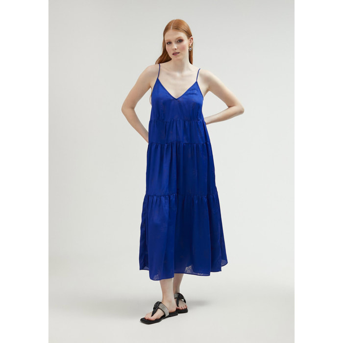 Vestito con spalline e volant