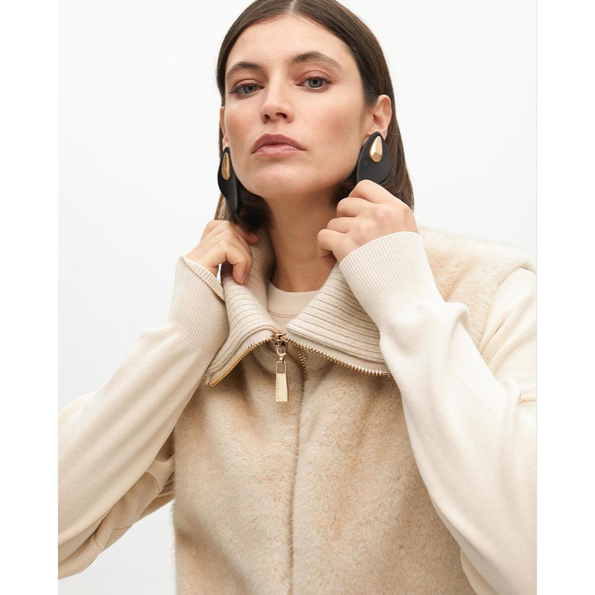 Gilet di Pelliccia con Zip