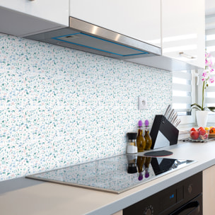 Stickers muraux - Sticker Mural Carrelage adhésif Cuisine Salle de Bain - 24 STICKERS CARREAUX DE CIMENT TERRAZZO SANA