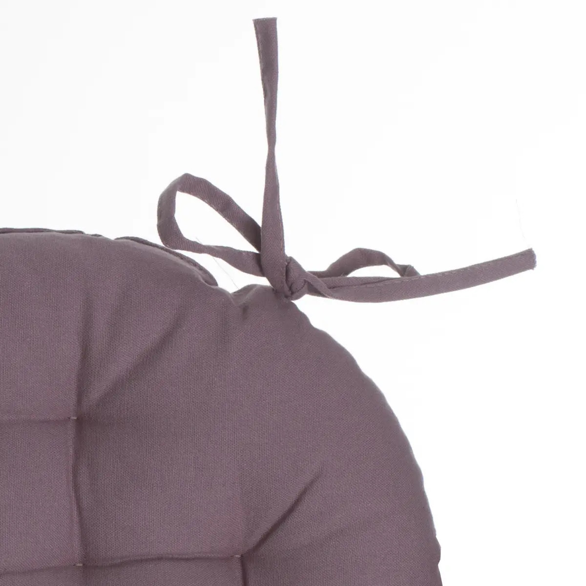 Galette de chaise ronde gris taupe D38cm